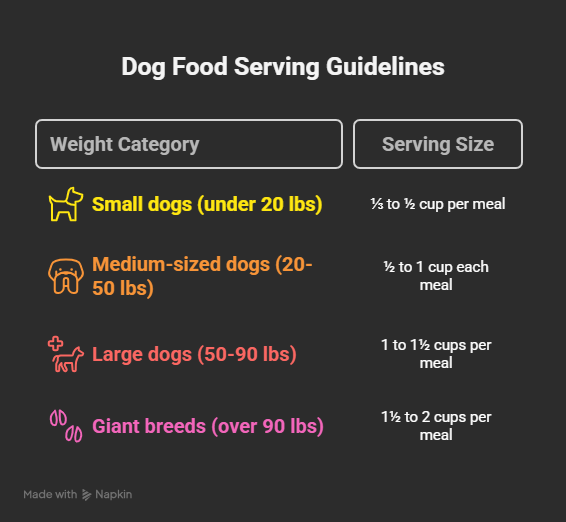 Serving Guidelines for Turkey and Pumpkin Dog Food