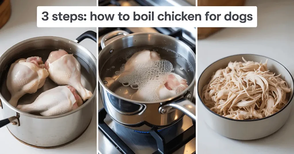 how to boil chicken for dogs
