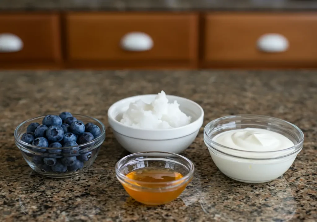 step by step Blueberry & Coconut Oil Dog Treats